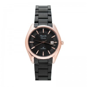 Alexandre Christie AC 8648 Rosegold Black Lady LDBBRBA